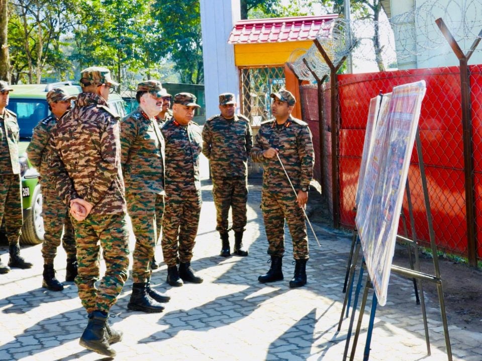 Lt Gen S Pendharkar Reviewing