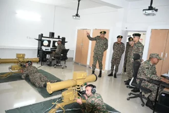 Lt Gen Sengupta Reviewing 1