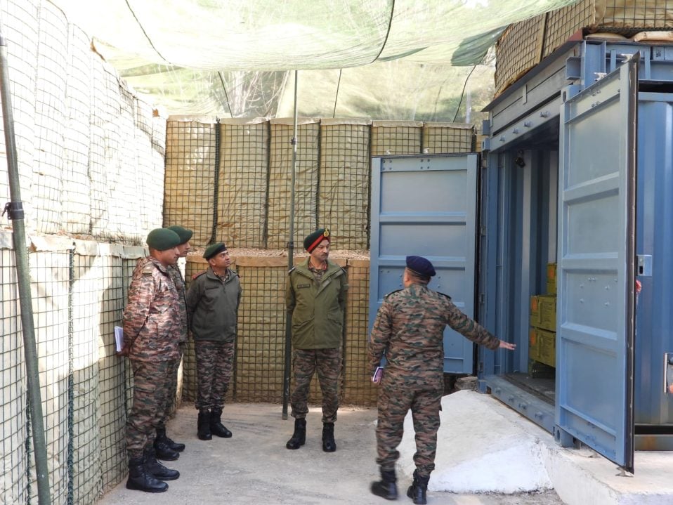 Maj Gen IS Gill Reviewig