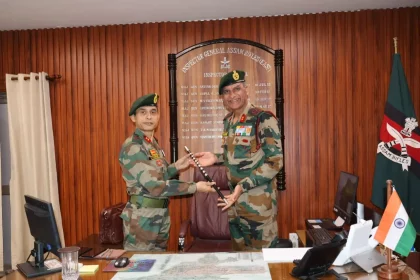 Maj Gen Inderjit Singh Bhinder Taking Over the Baton