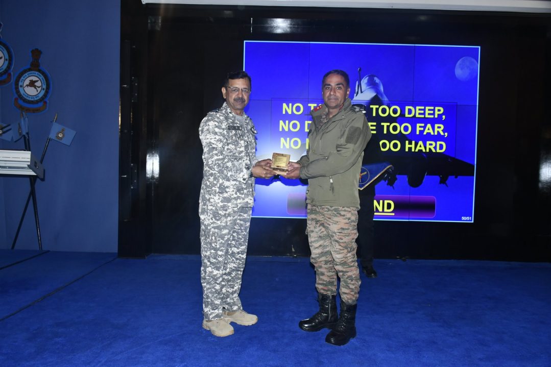 Officer Giving Award