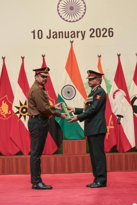 Officer Receiving Award