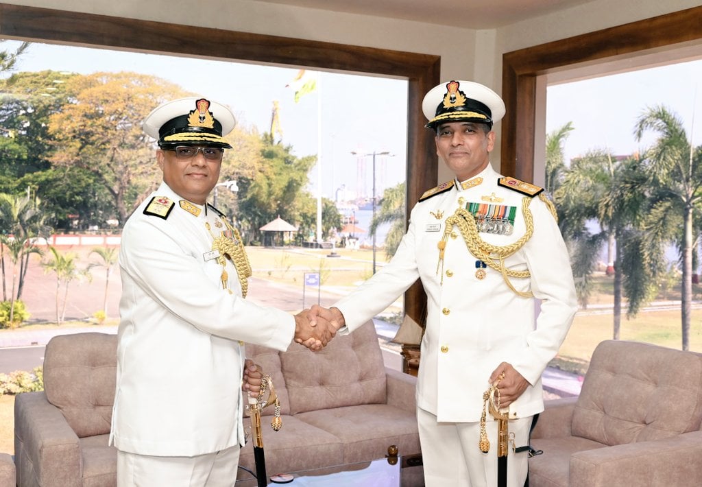 Rear Admiral Prakash Gopalan Shaking Hands