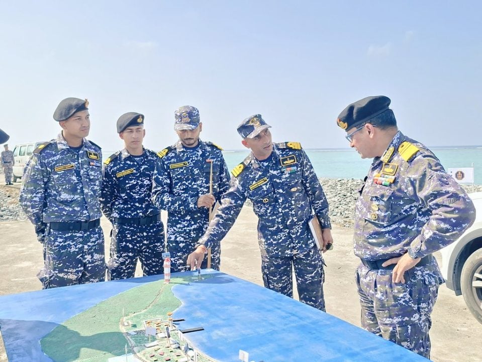 Vice Admiral Sameer Saxena Reviewing