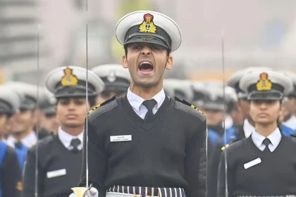 Indian Navy Wins the Title of Best Marching Contingent Among the Three Services