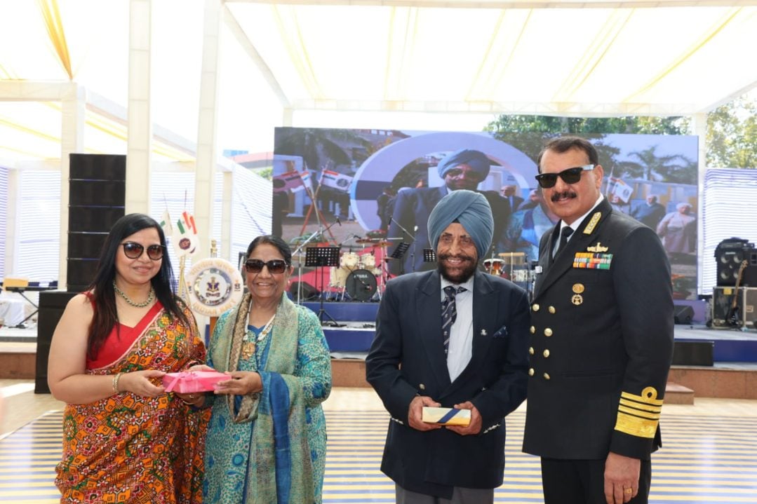 Admiral DK Tripathi with Veterans