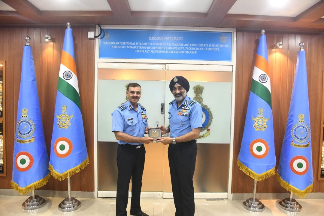 Air Chief Marshal AP Singh Receiving Memento