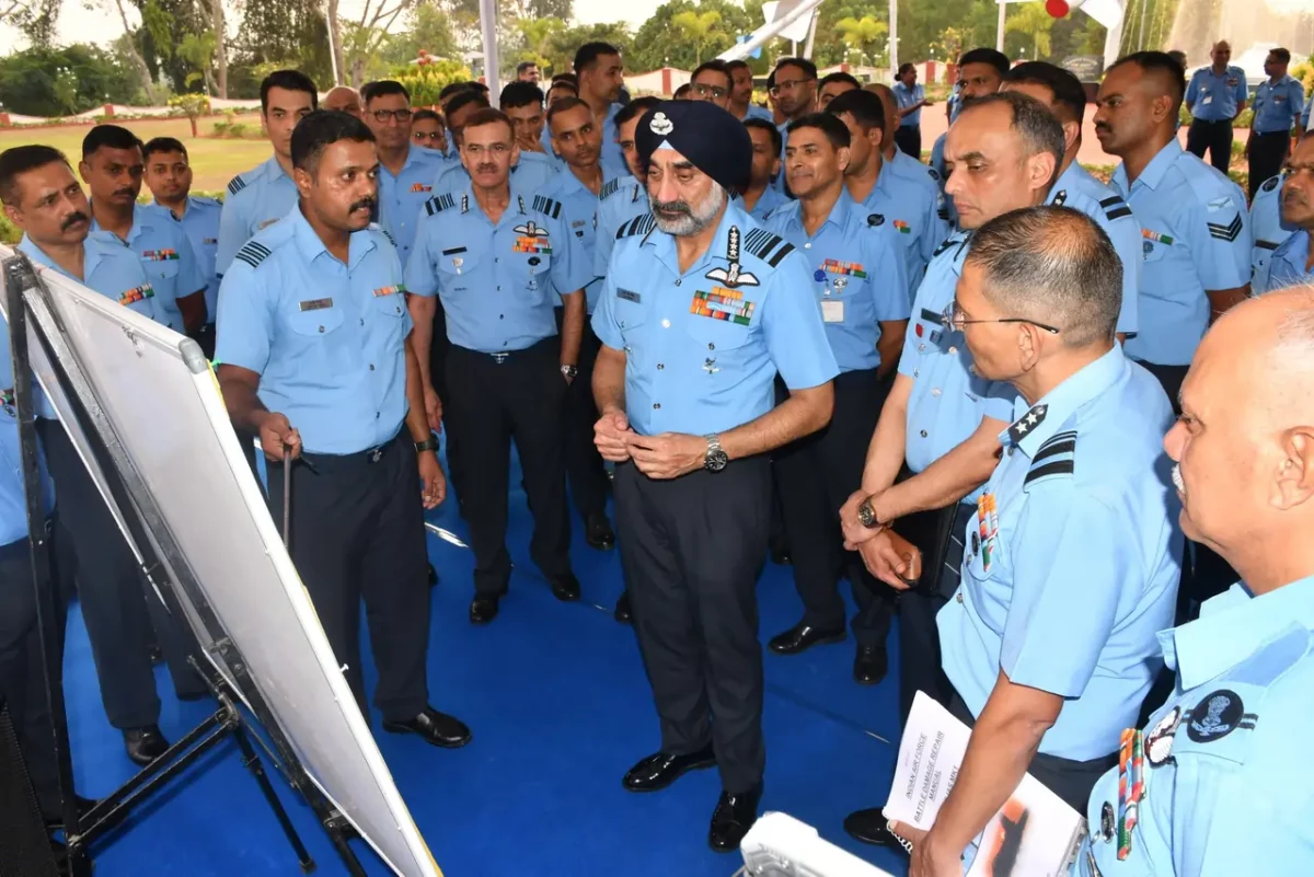 Air Chief Marshal AP Singh Reviewing