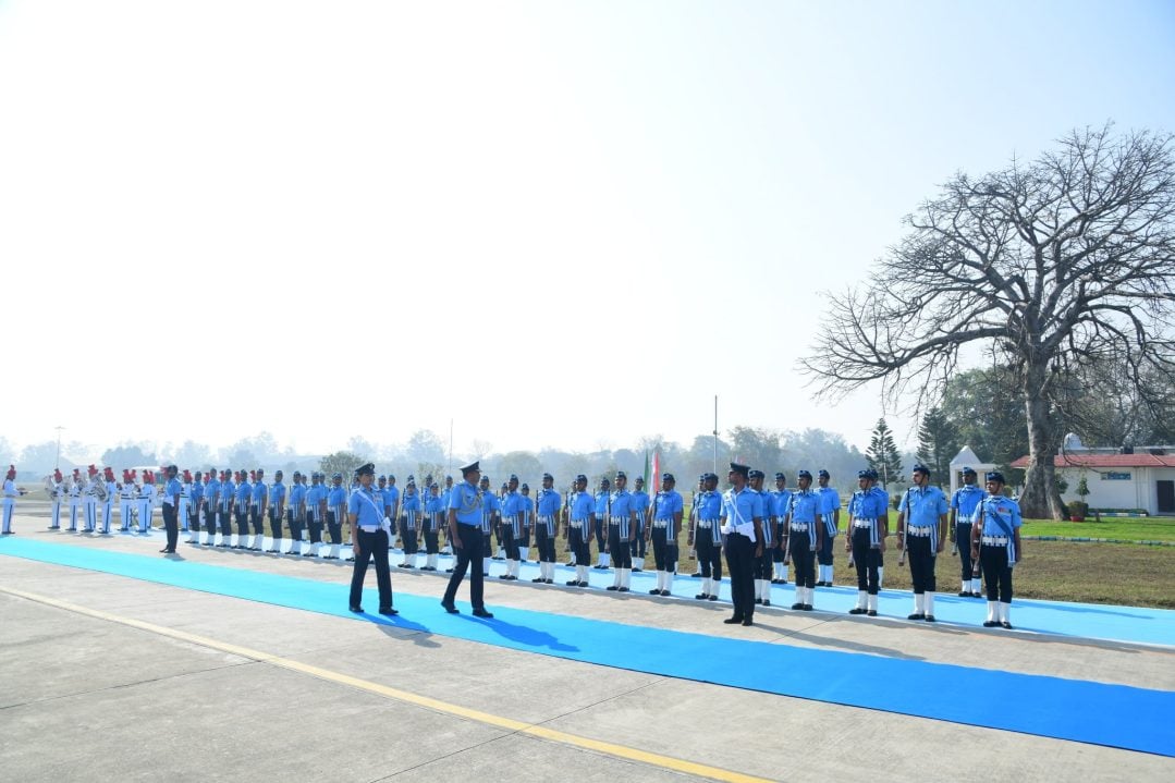 Air Marshal B Manikantan Receiving Guard of Honour