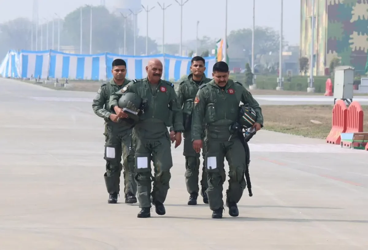 Air Marshal Jeetendra Mishra Wearing G Suit