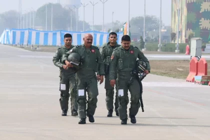 Air Marshal Jeetendra Mishra Wearing G Suit