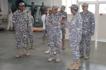 Air Vice Marshal Ratnesh Gupta Reviewing