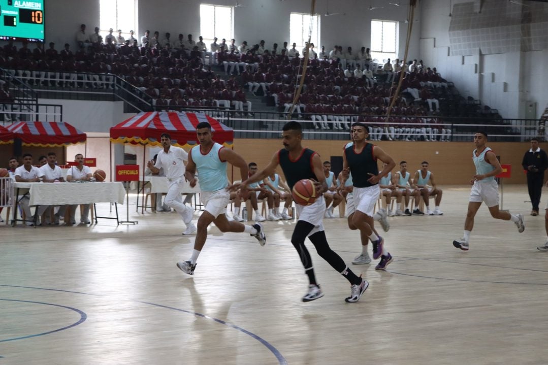 Cadets Playing Basketball