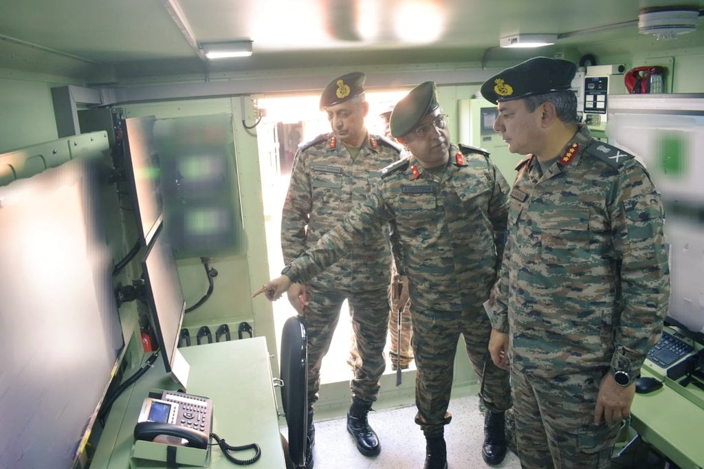 Lt Gen AVS Rathee Reviewing