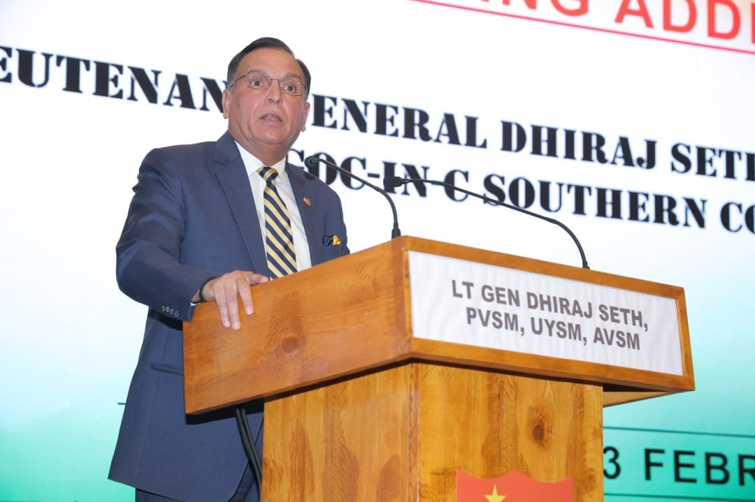 Lt Gen Dhiraj Seth Giving Lecture