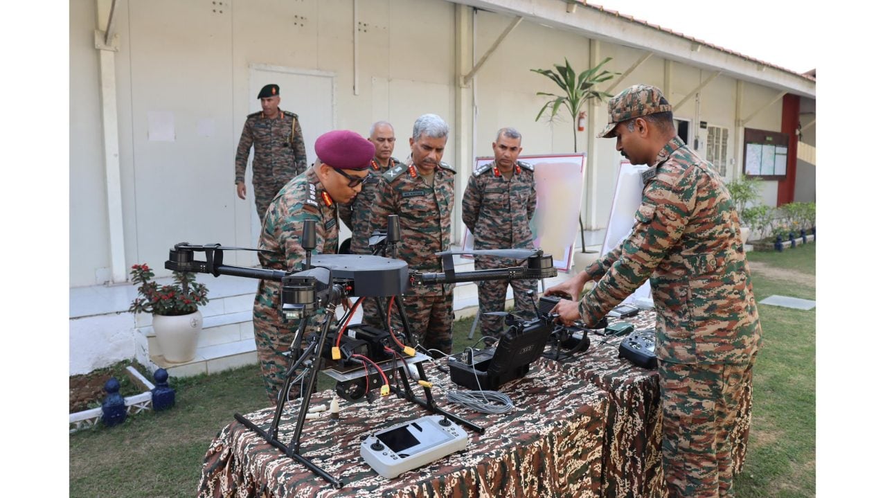 Lt Gen Katiyar Reviewing