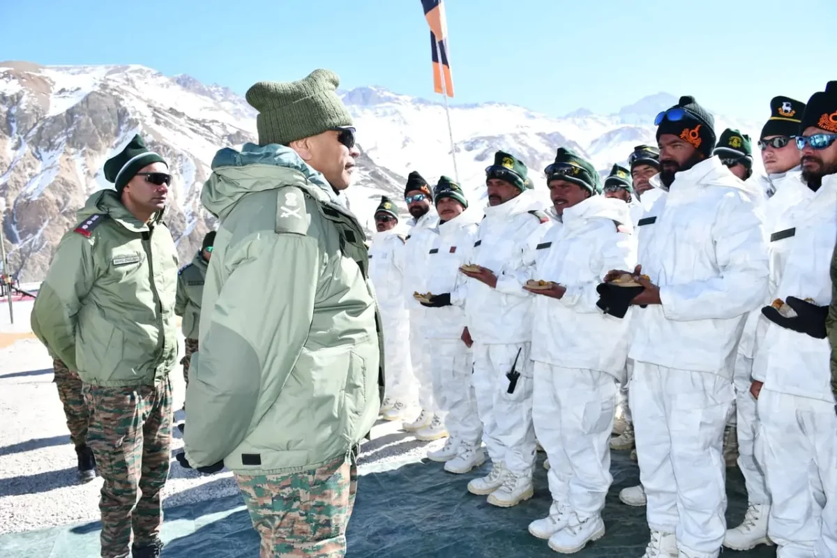 Lt Gen Pratik Sharma Interacting with Troops
