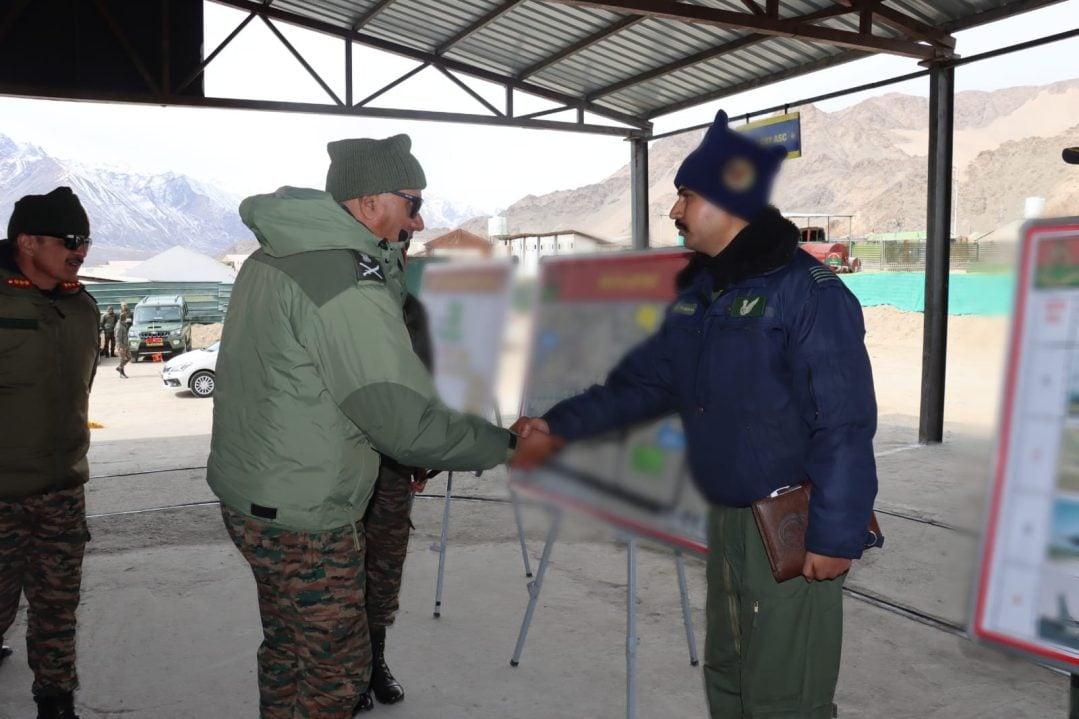 Lt Gen Pratik Sharma Shaking Hands