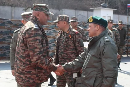 Lt Gen Pratik Sharma Shaking Hands