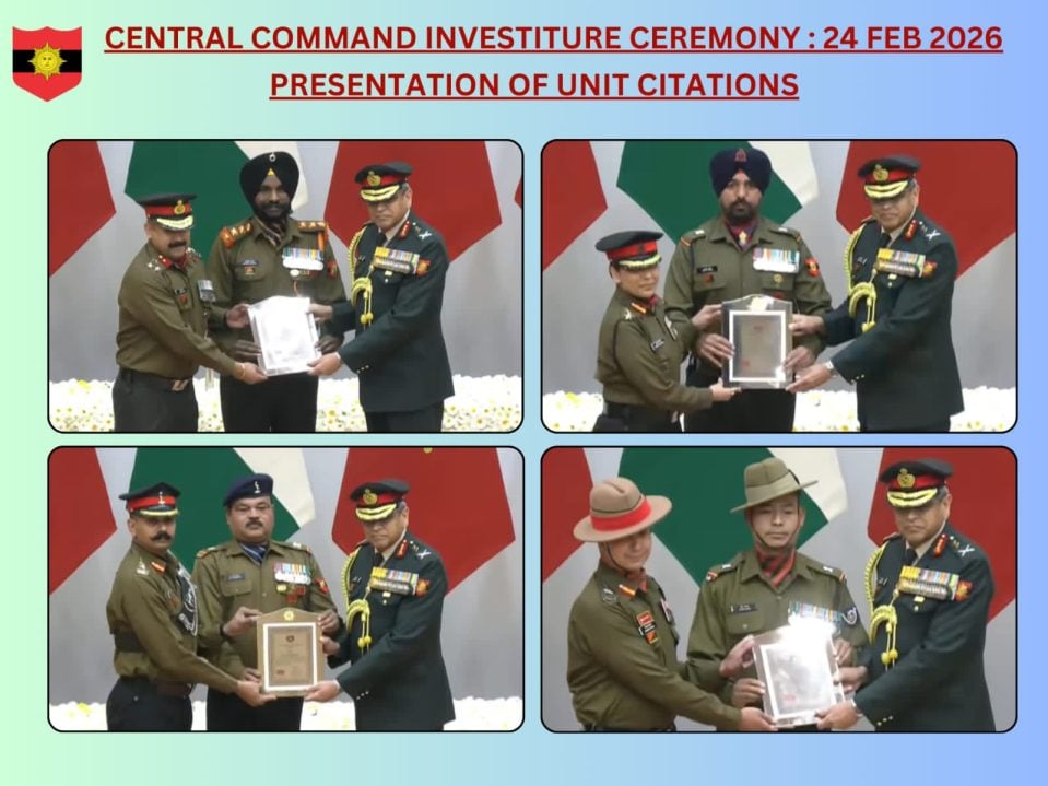 Lt Gen Sengupta Commending Officers