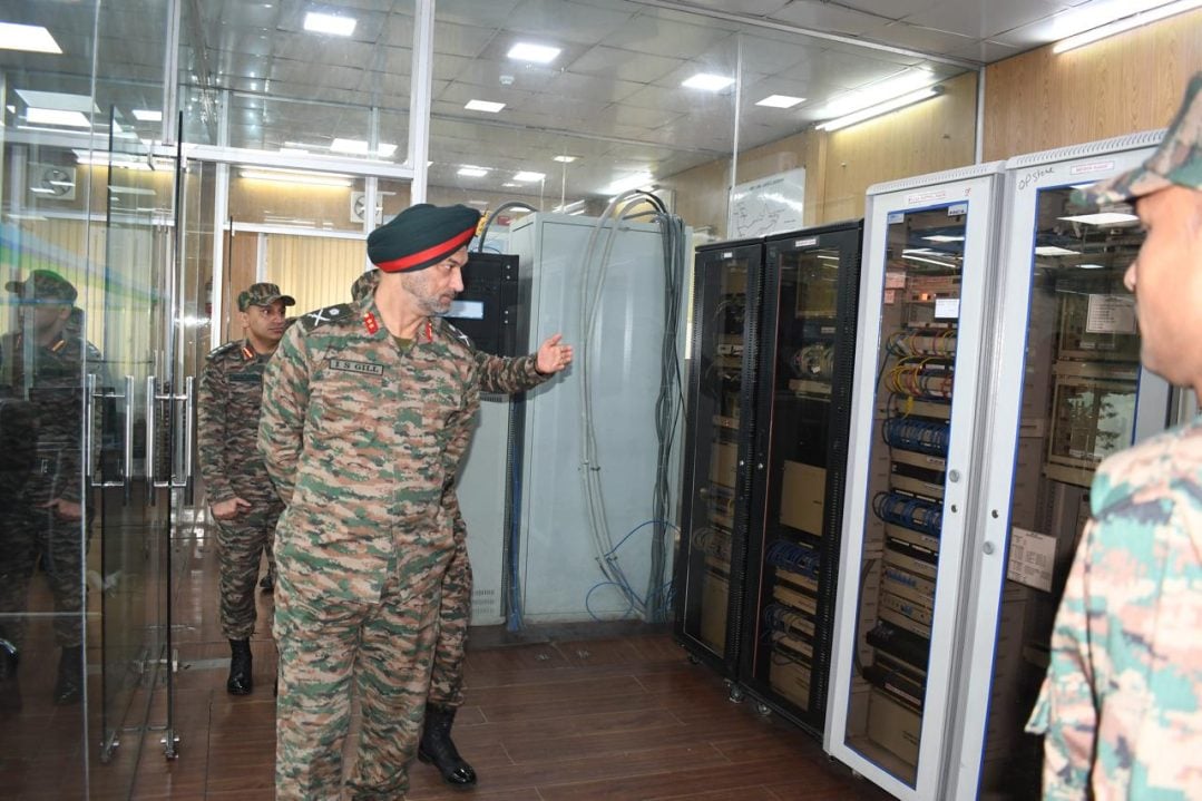 Maj Gen IS Gill Reviewing