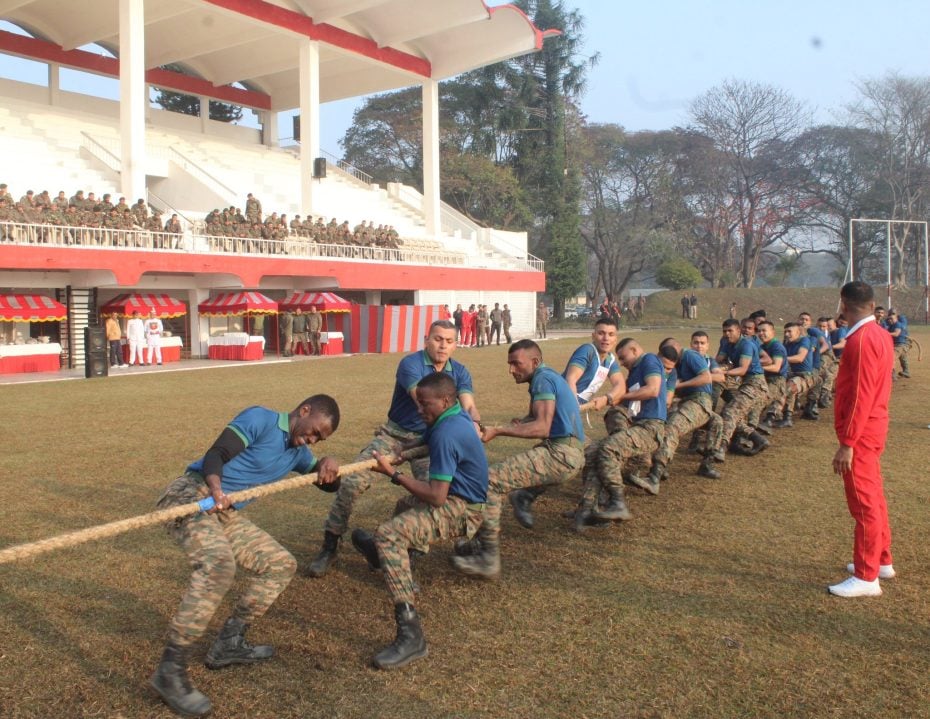 Officer Cadets Pulling Rope