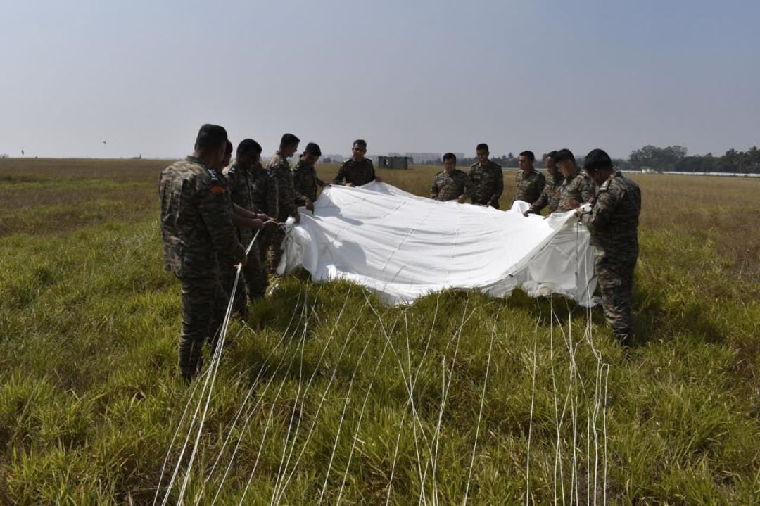 Officers Witnessing Air Drop
