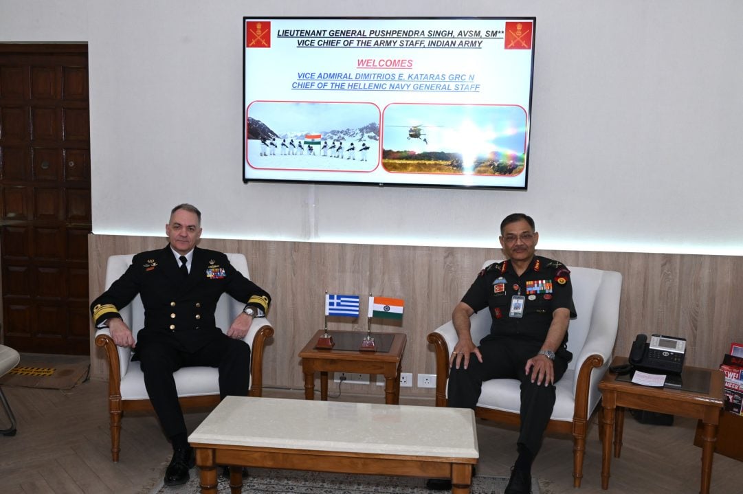 Vice Admiral Dimitrios Eleftherios Kataras HN and Lt Gen Pushpendra Singh Together