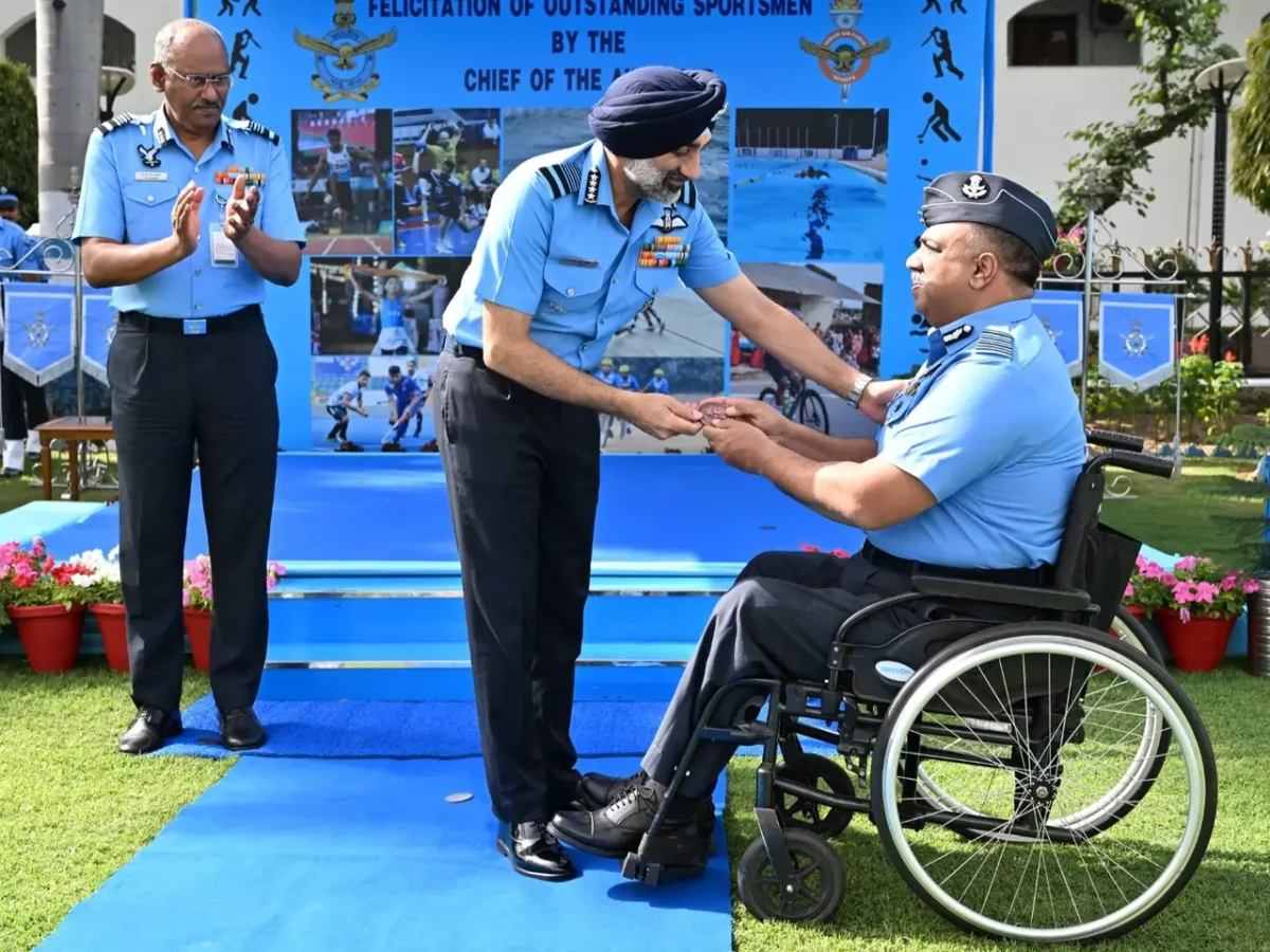 Air Marshal AP Singh Shaking Hands