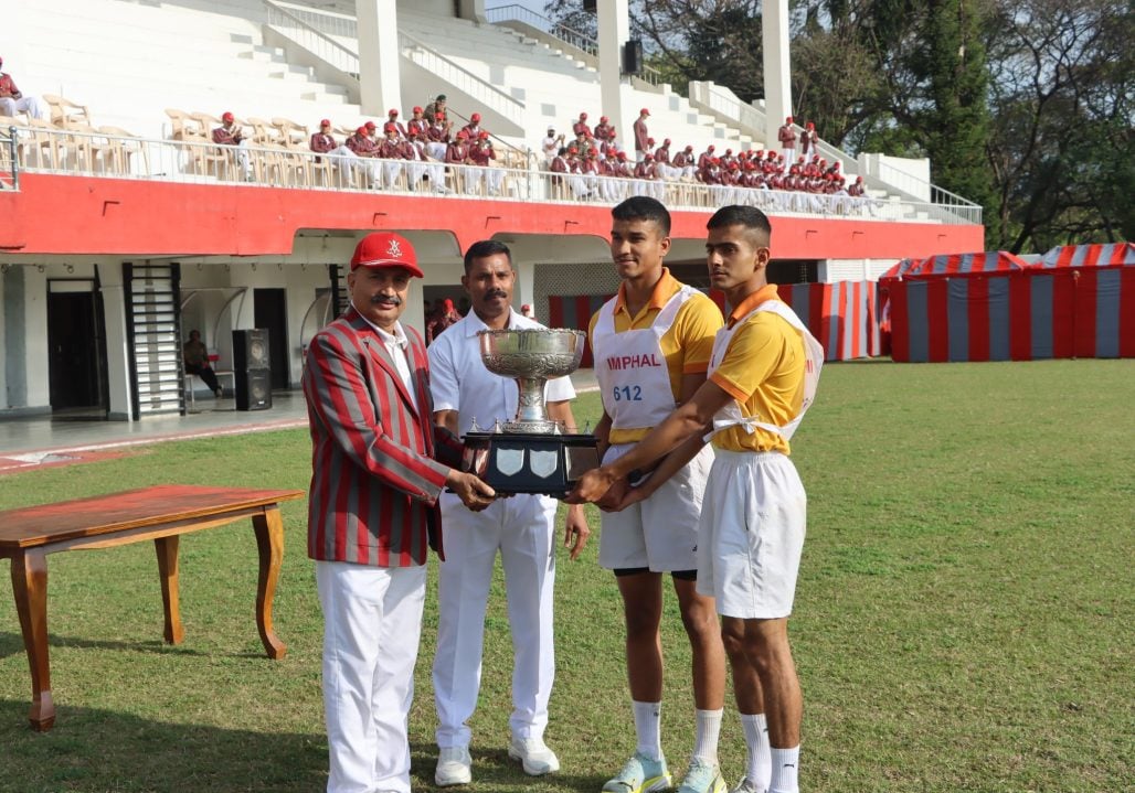 Cadets Taking Trophy