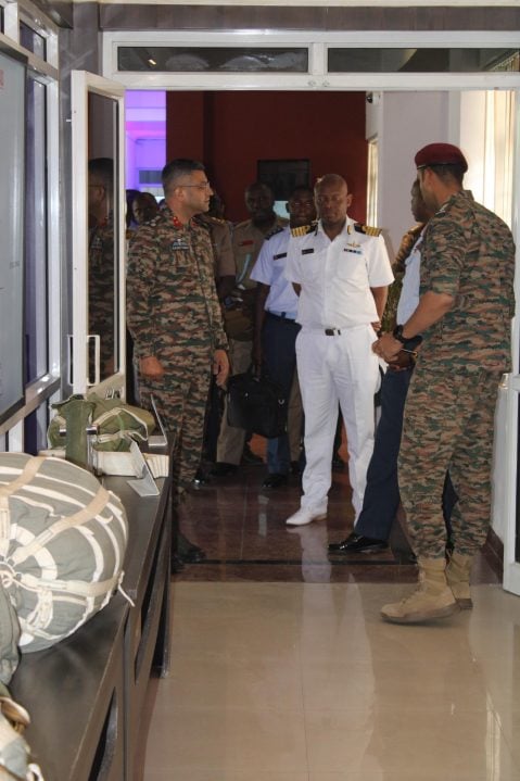 Foreign Officer Reviewing