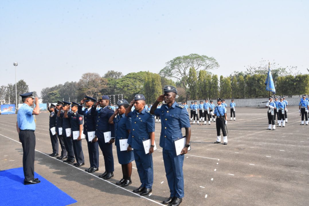 Foreign Officers Saluting