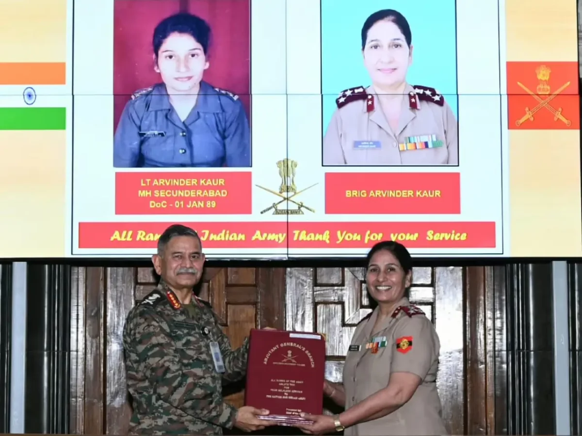 General Dwivedi Giving Memento