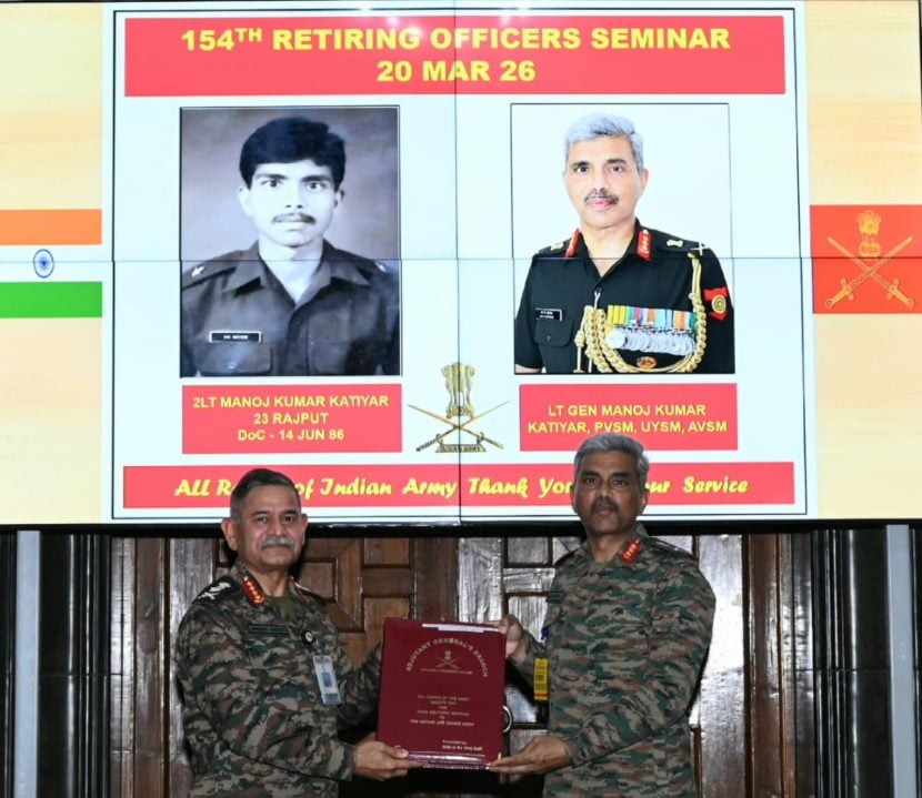 General Upendra Dwivedi Giving Certificate