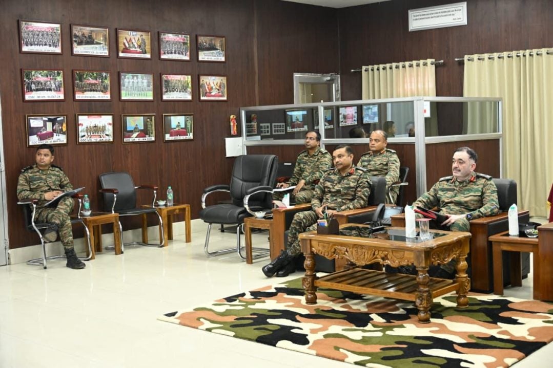 Lt Gen Abhijit S Pendharkar Reviewing