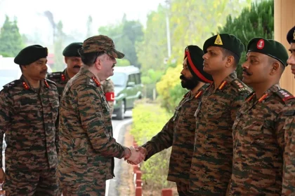 Lt Gen Abhijit S Pendharkar Shaking Hands