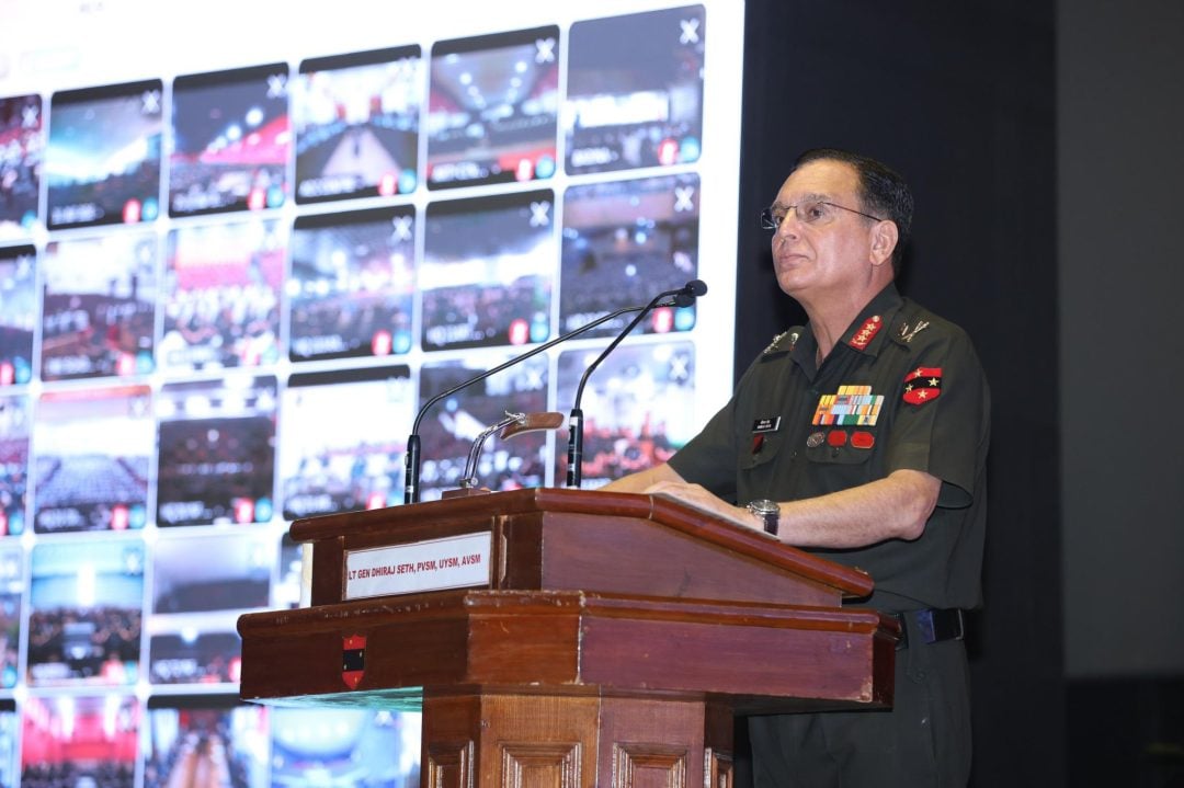 Lt Gen Dhiraj Seth Giving Lecture