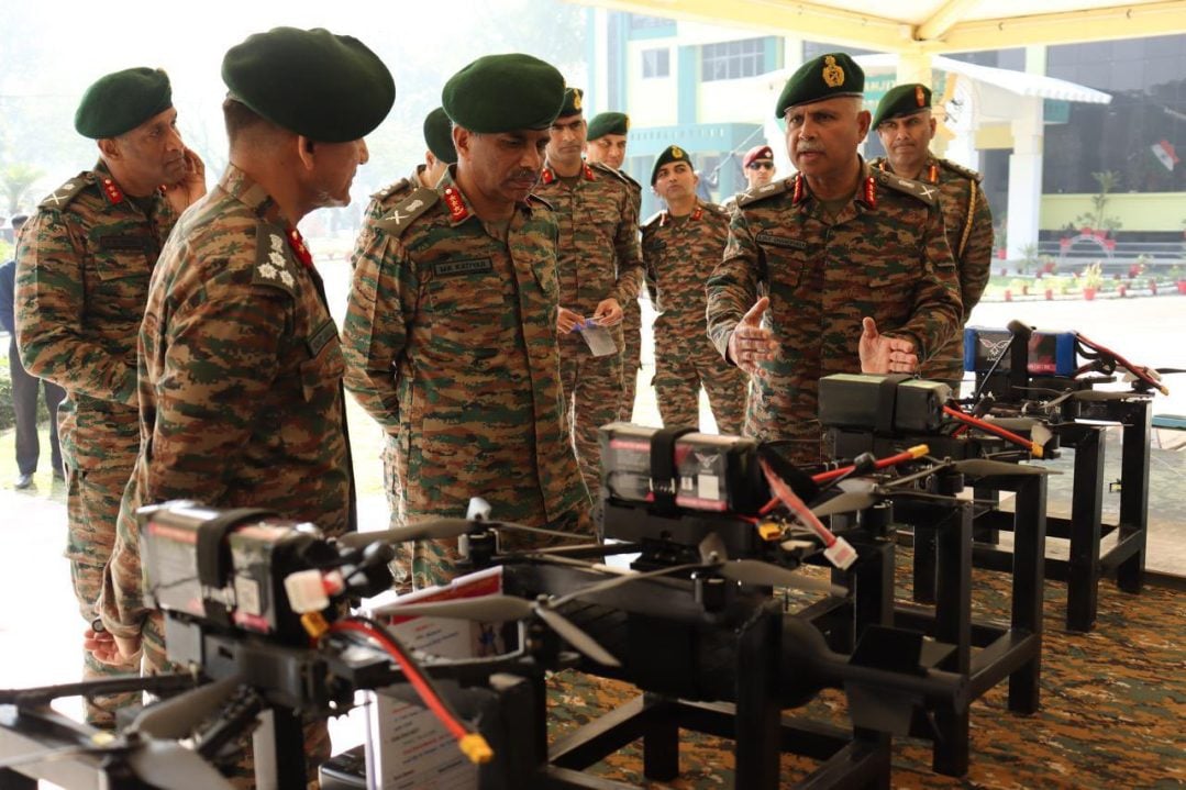 Lt Gen Katiyar Reviewing