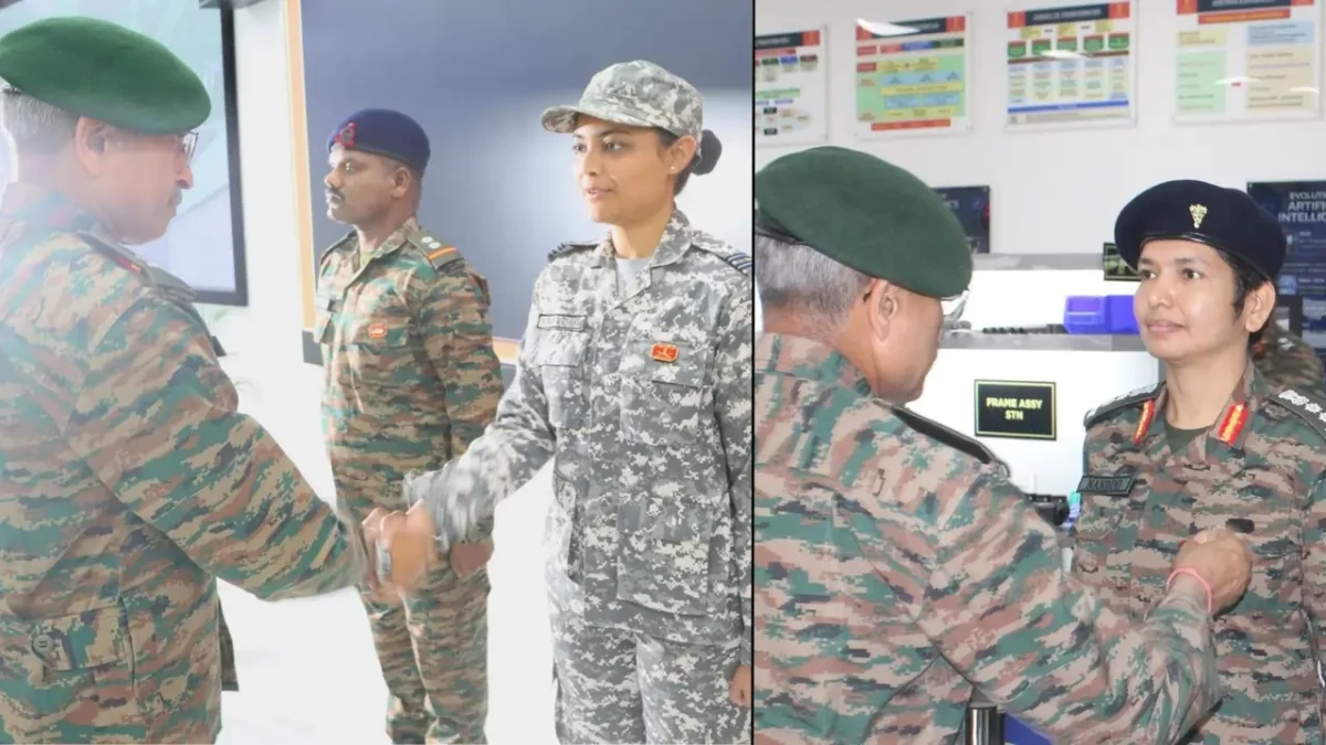 Lt Gen RC Tiwari Commending 1