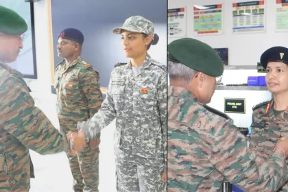 Lt Gen RC Tiwari Commending 1