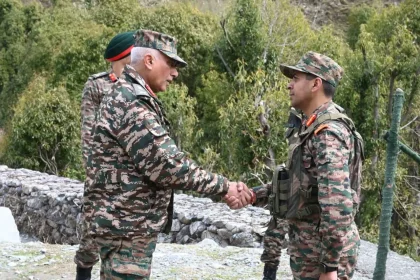 Lt Gen Rajan Sharawat Shaking Hands