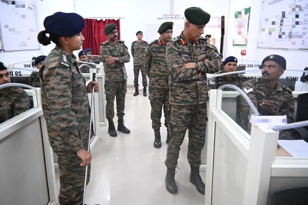 Lt Gen Ranjan Sharawat Reviewing