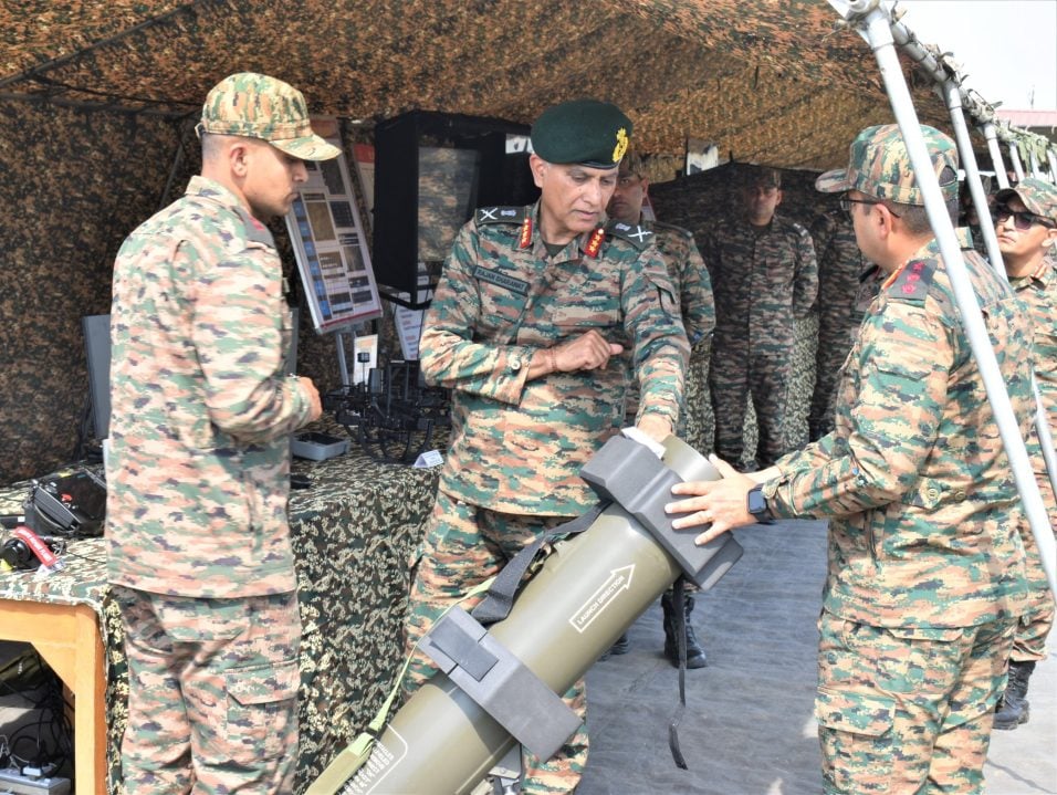 Lt Gen Ranjan Sharawat and Others Reviewing