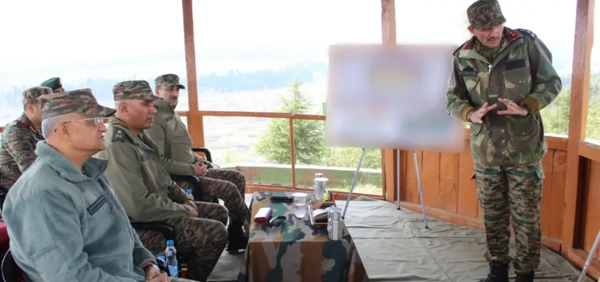 Lt Gen Sharma Reviewing