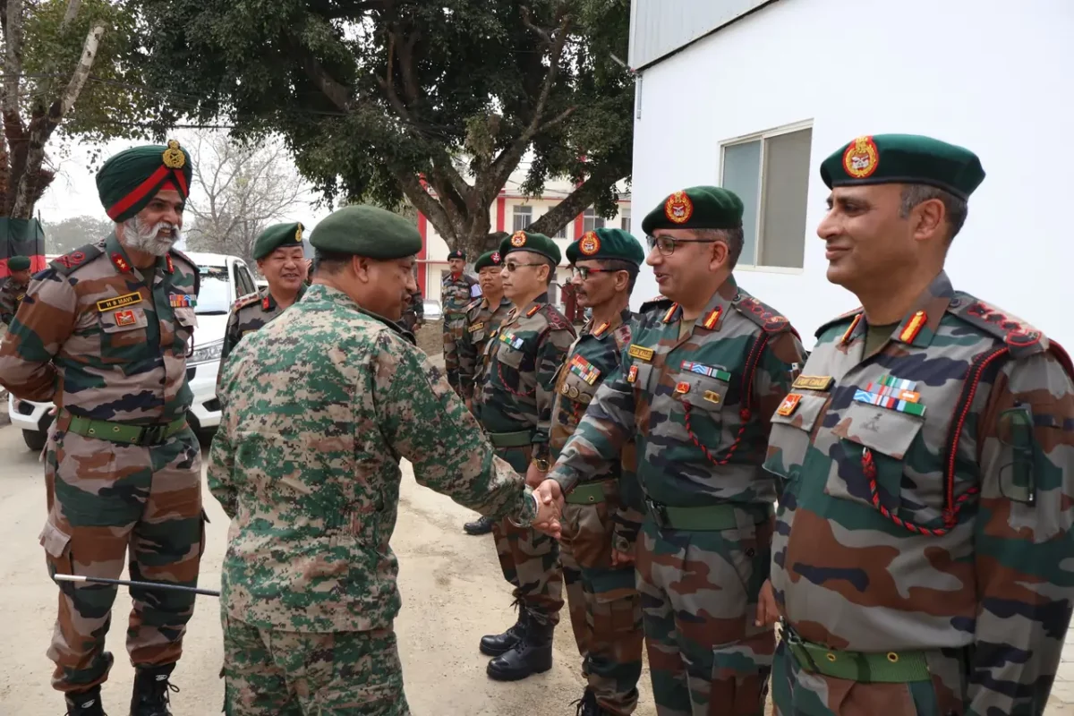Lt Gen Vikas Lakhera Shaking Hands