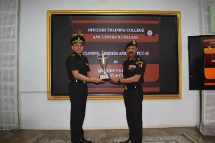 Lt Hirak Kalita Getting Trophy