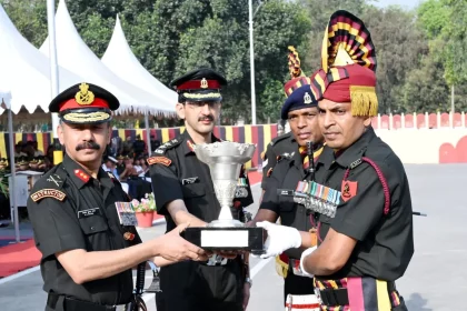 NCO Receiving Trophy