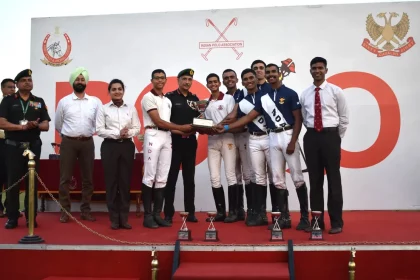 NDA Cadets Receiving Trophy