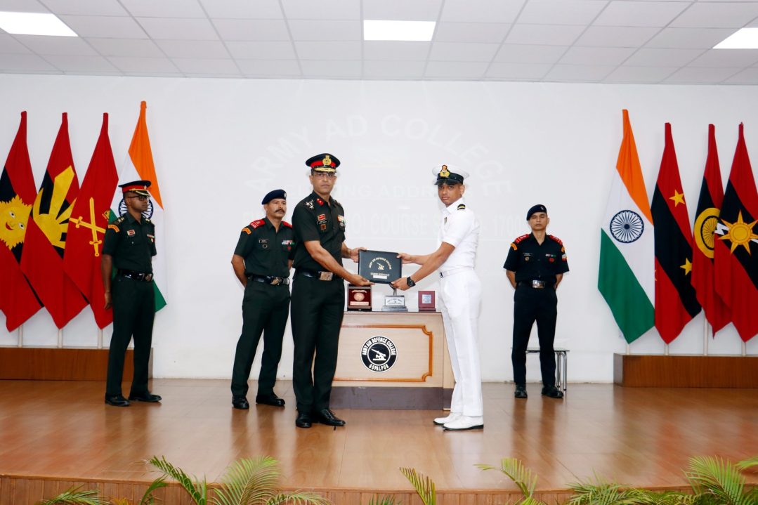 Naval Officer Receiving Award