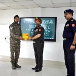 Officer Giving Prize